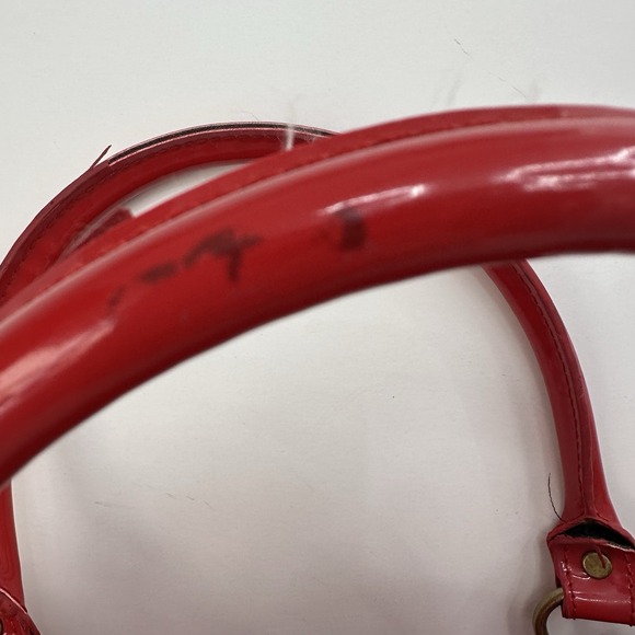 Coach Madison Sophia Bright Red Patent Leather Large Satchel Carriage Handbag - Picture 10 of 16